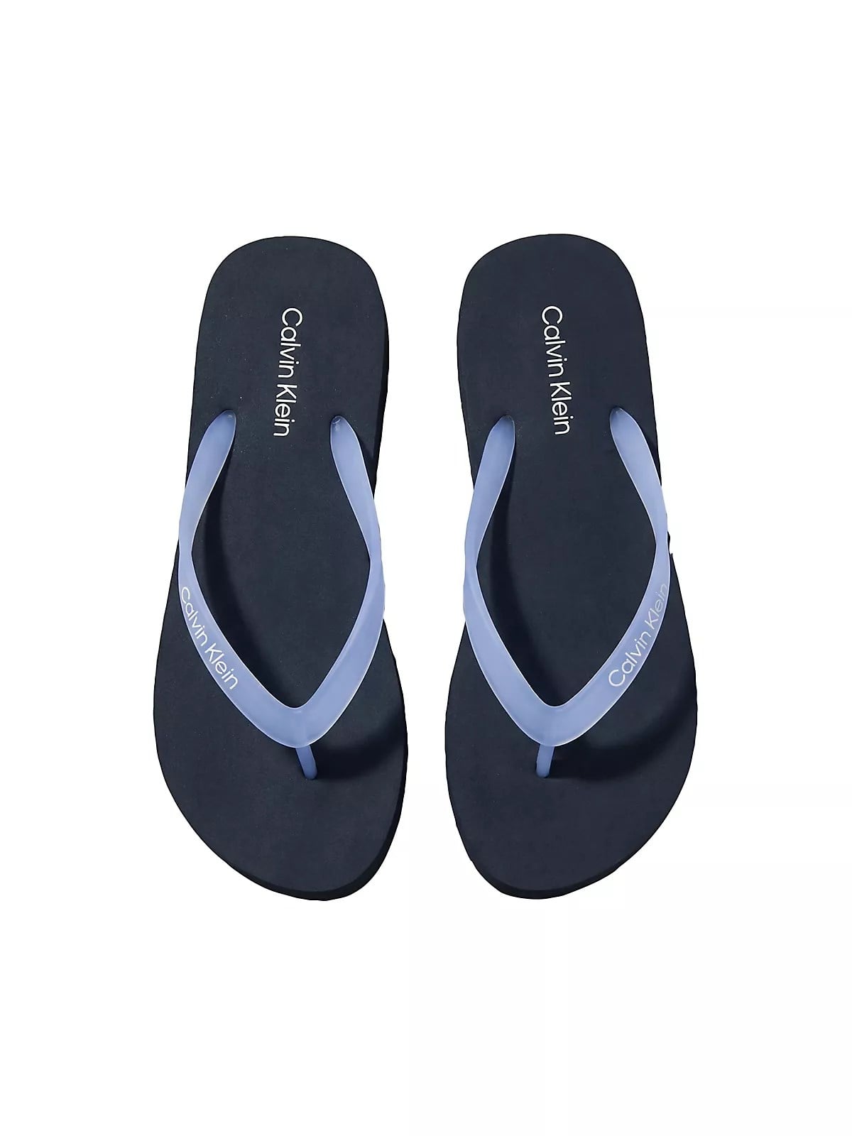 Calvin Klein Calvin Klein Kadın Rahat Taban Deri CK Desen Günlük Kullanım Mavi Terlik HW0HW03120-CIY