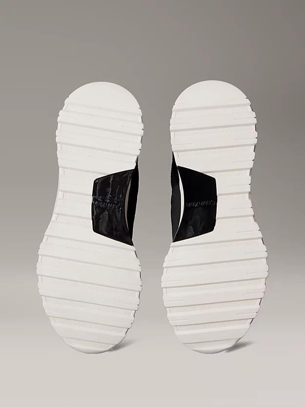 Calvin Klein Calvin Klein Kadın Rahat Yüksek Taban Süet Detaylı Siyah Sneaker HW0HW02487-0GM