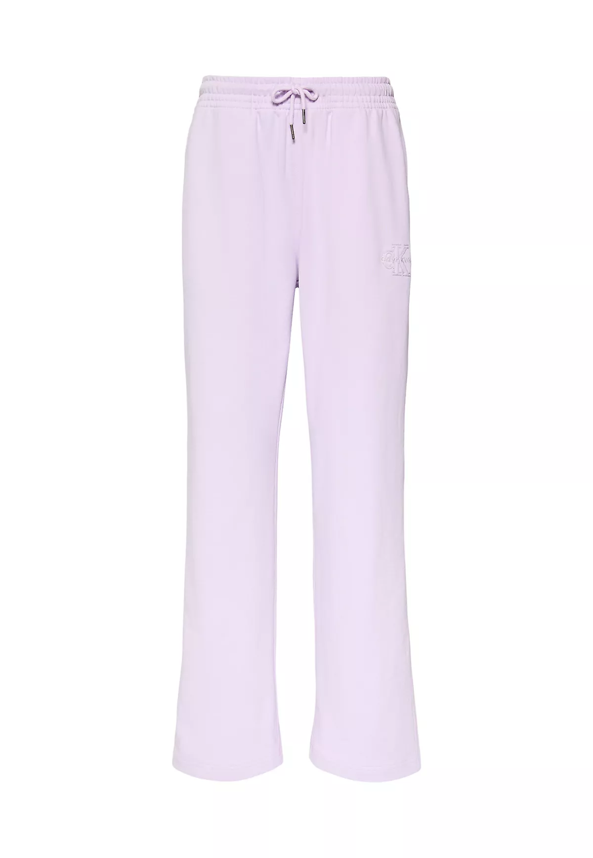 Calvin Klein Calvin Klein Kadın Rahat Kalıp Beli Lastikli CK Logo Detaylı Havlu Kumaş Geniş Paça Lila Eşofman Altı LV047F206G-3OQ