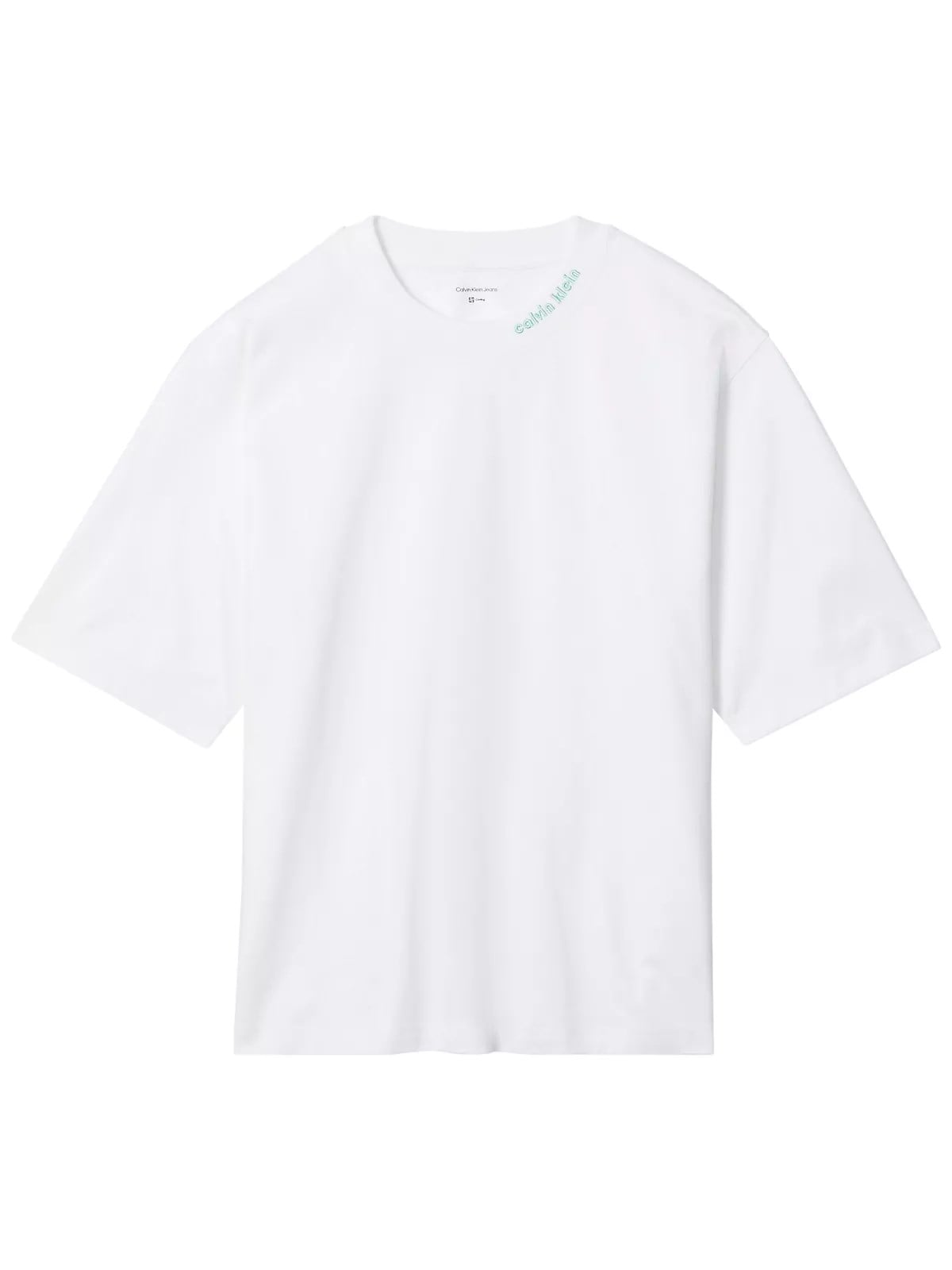Calvin Klein Calvin Klein Kadın Rakat Kesim Yuvarlak Yakalı Pamuklu Kısa Kollu Beyaz T-Shirt LV047C206G-YAF
