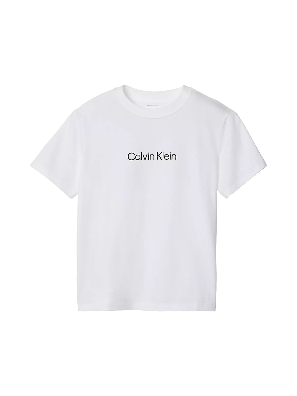 Calvin Klein Calvin Klein Kadın Regular Fit Yuvarlak Yakalı Logo Baskılı Kısa Kollu Crop Beyaz T-Shirt LV044G801G-YAF