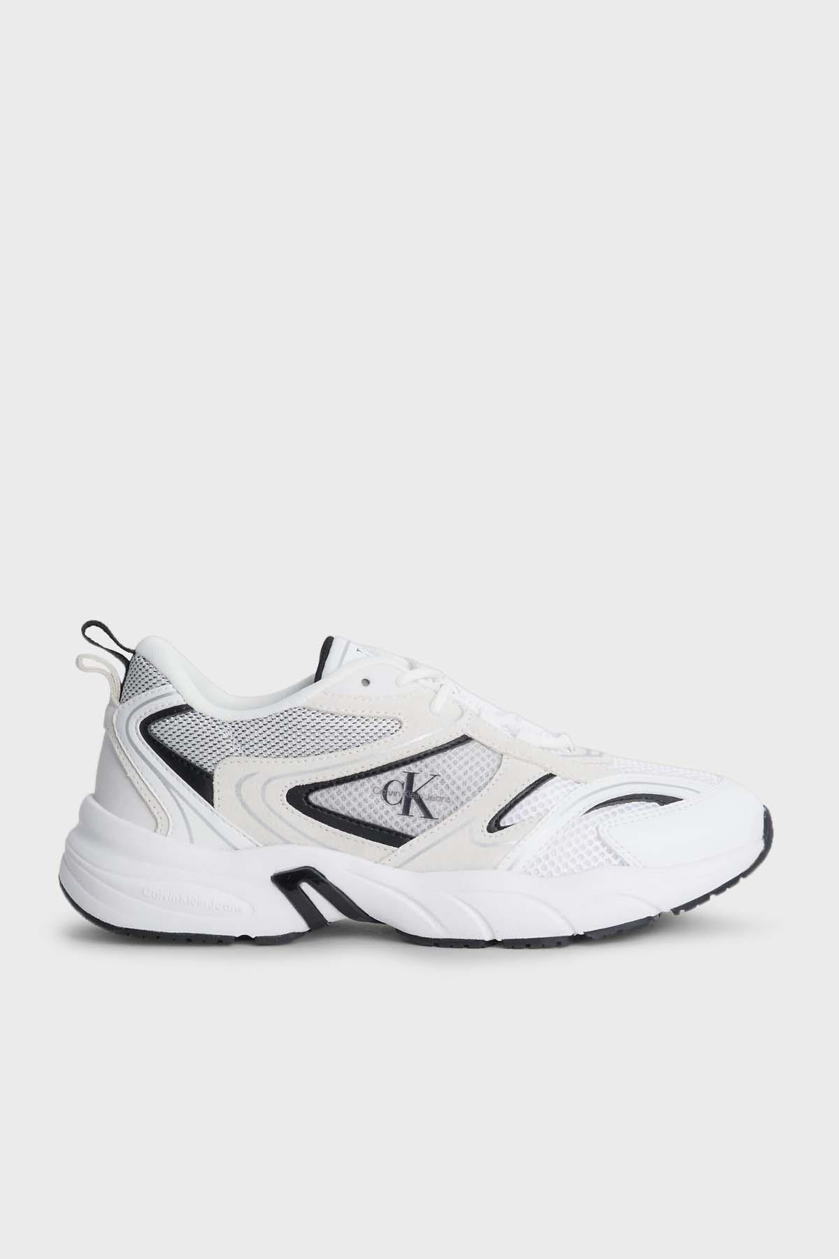Calvin Klein Calvin Kleın Kadın Retro Model Bağcıklı Siyah-Beyaz Ayakkabı YW0YW00891-0K5