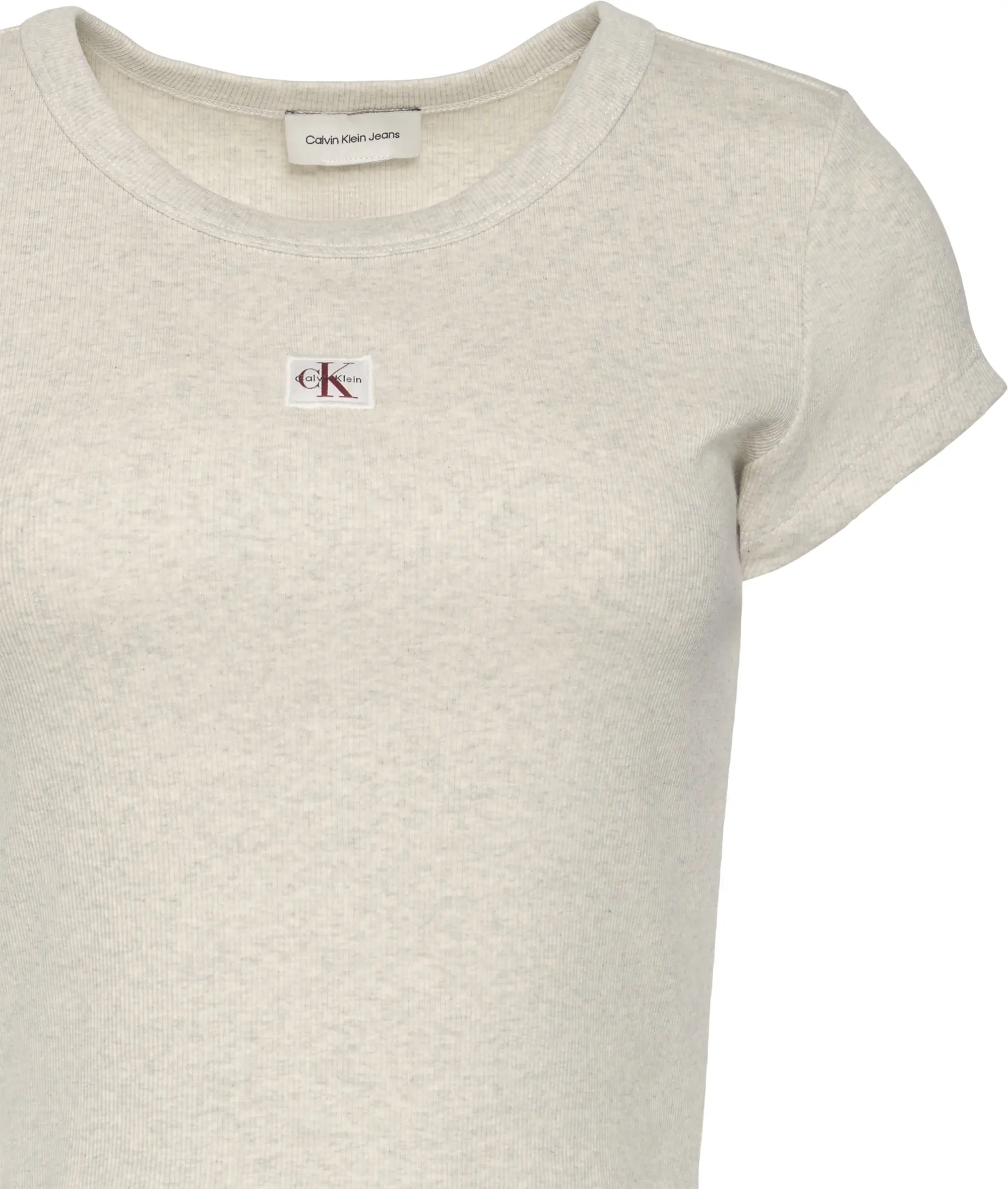 Calvin Klein Calvin Klein Kadın Slim Fit Yuvarlak Yaka Pamuklu Kısa Kollu Gri T-Shirt LV047C200G-P4P