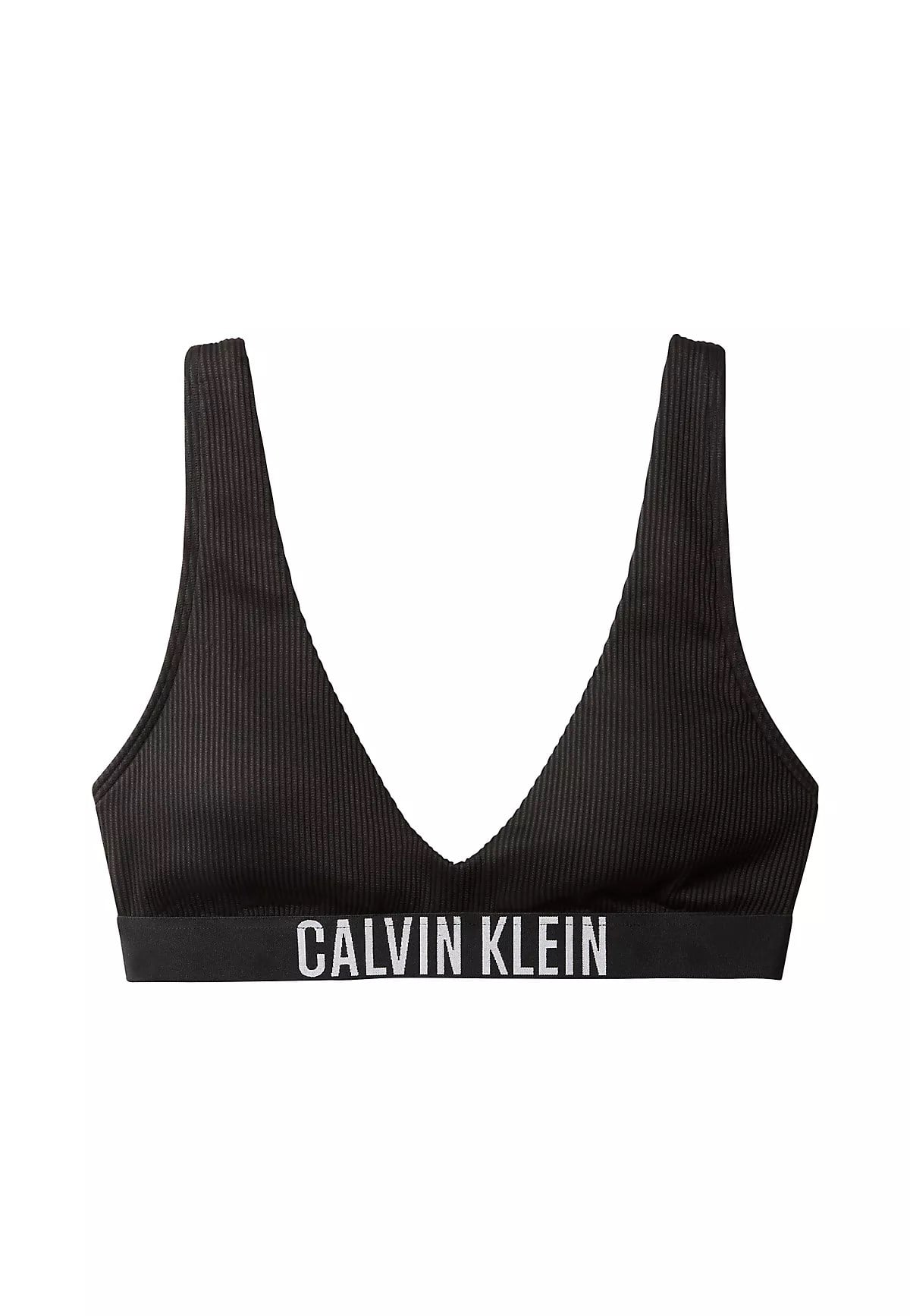 Calvin Klein Calvin Klein Kadın Slim Fit Rahat Calvin Klein Yazı Detay Siyah Bikini Üstü LV00Q61211-UB1