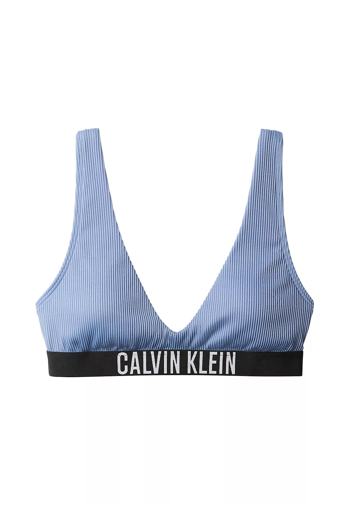 Calvin Klein Calvin Klein Kadın Slim Fit Rahat Calvin Klein Yazı Detay Mavi Bikini Üstü LV00Q61211-44J
