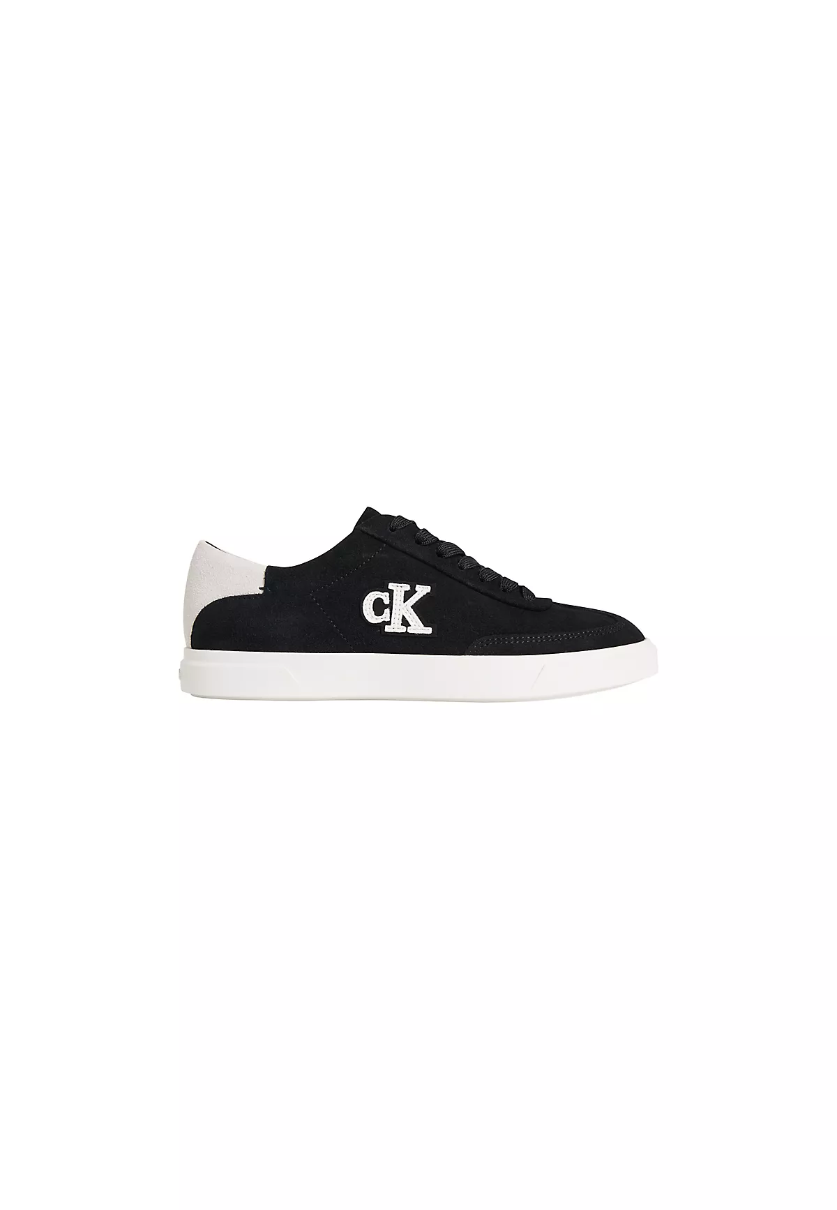 Calvin Klein Calvin Klein Kadın Süet Deri Rahat ve Düz Taban CK Logolu Siyah Sneaker HW0HW03144-0GM
