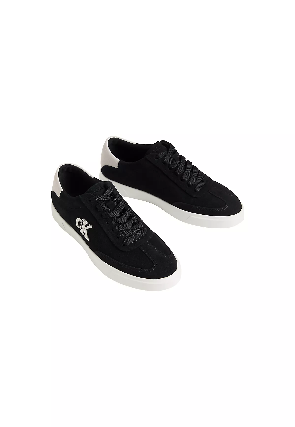 Calvin Klein Calvin Klein Kadın Süet Deri Rahat ve Düz Taban CK Logolu Siyah Sneaker HW0HW03144-0GM