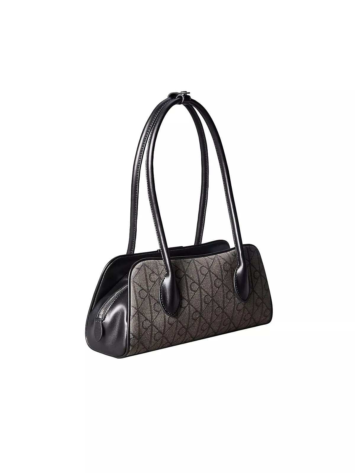 Calvin Klein Calvin Klein Kadın Tüm Yüzeyde Jakarlı Amblem Logosu Uzun Askı Siyah Omuz Çantası LV04F3744G-8E3
