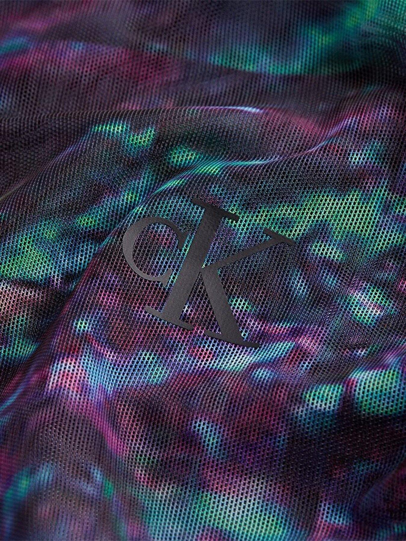Calvin Klein Calvin Kleın Kadın Uzun Kollu Desenli Balıkçı Yaka Rahat Çok Renkli Elbise J20J221981-0GJ