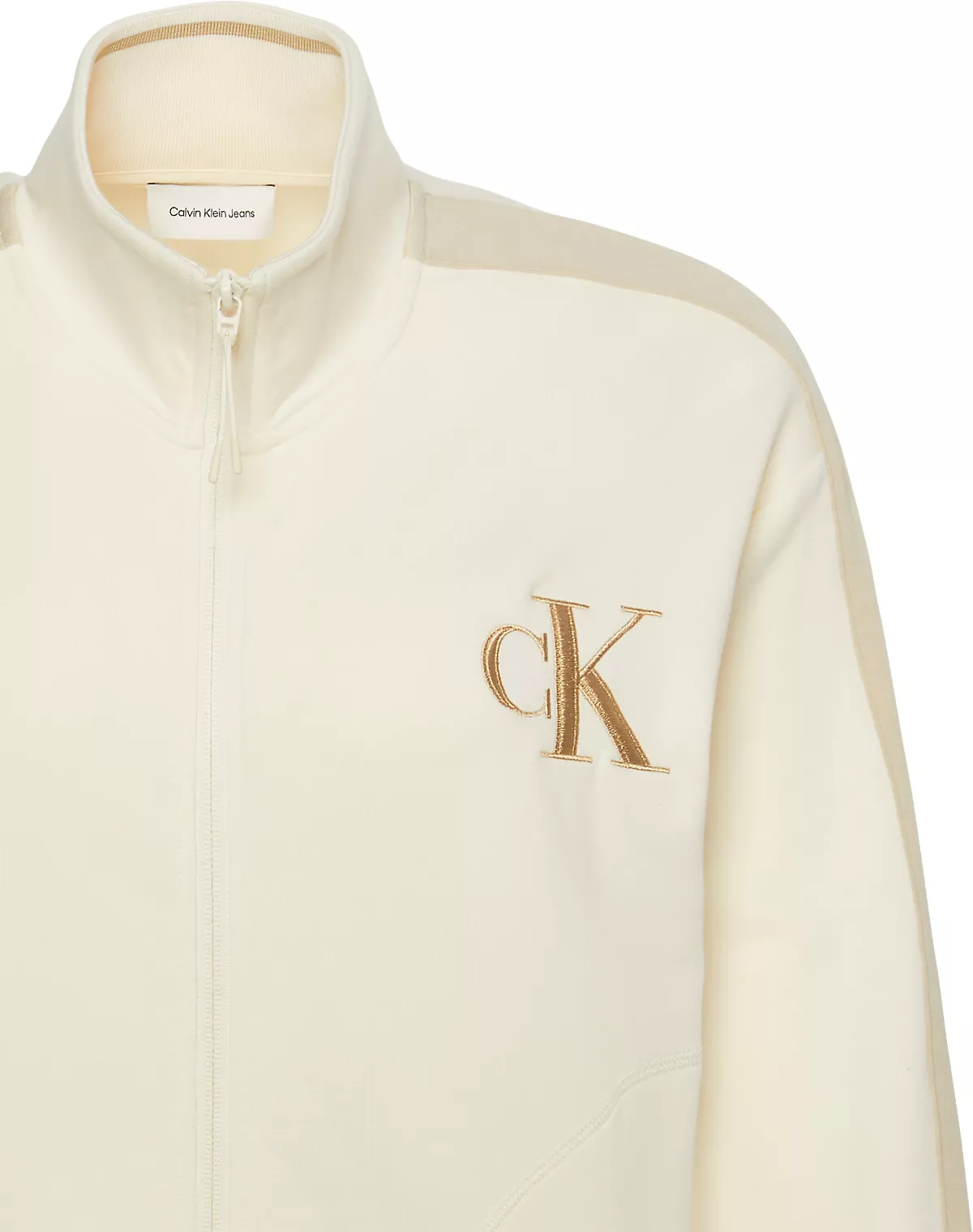 Calvin Klein Calvin Klein Kadın Uzun Kol Dik Yaka Fermuar Kapama Cep Detay Krem Ceket LV047E226G-YAC