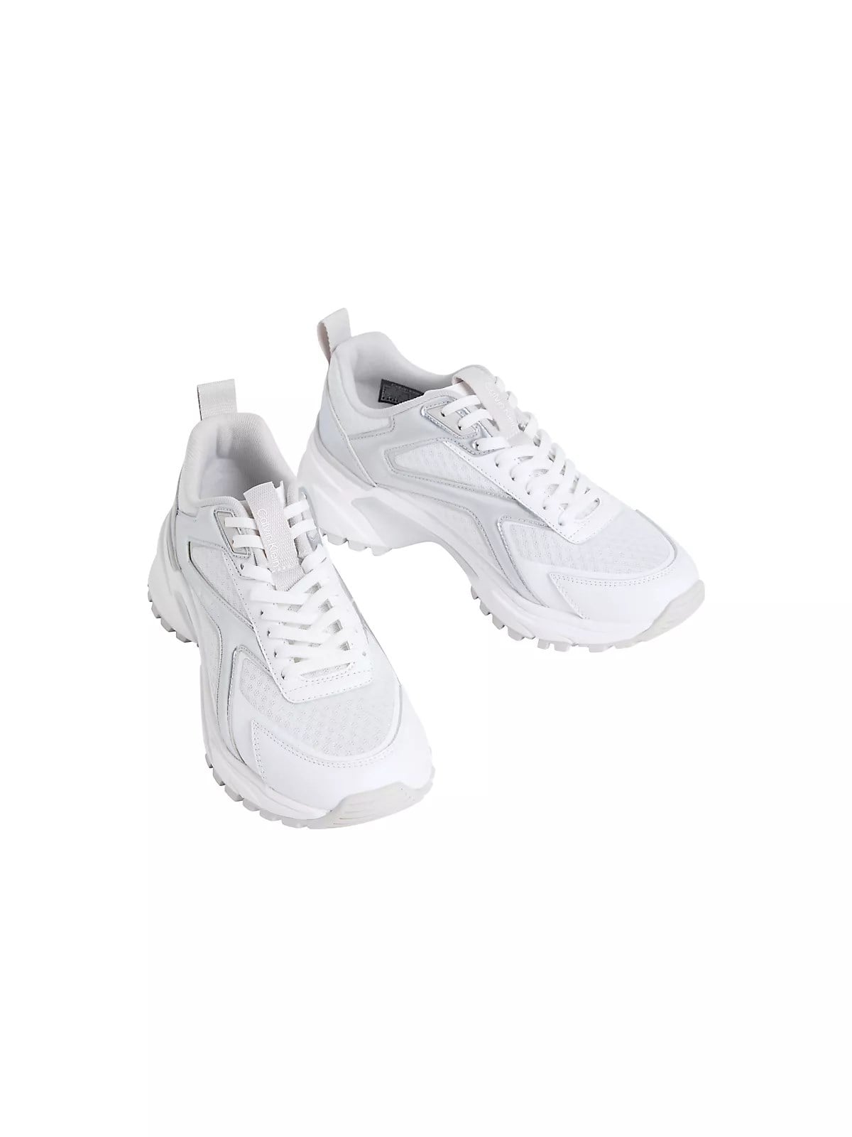 Calvin Klein Calvin Klein Kadın Yüksek ve Ortopedik Tabanlı File Detaylı Beyaz Sneaker HW0HW03140-05Y