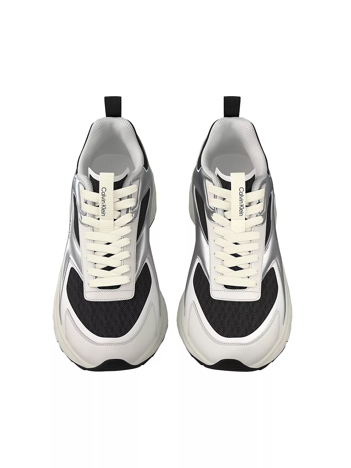 Calvin Klein Calvin Klein Kadın Yüksek ve Ortopedik Tabanlı File Detaylı Siyah Sneaker HW0HW03140-01R