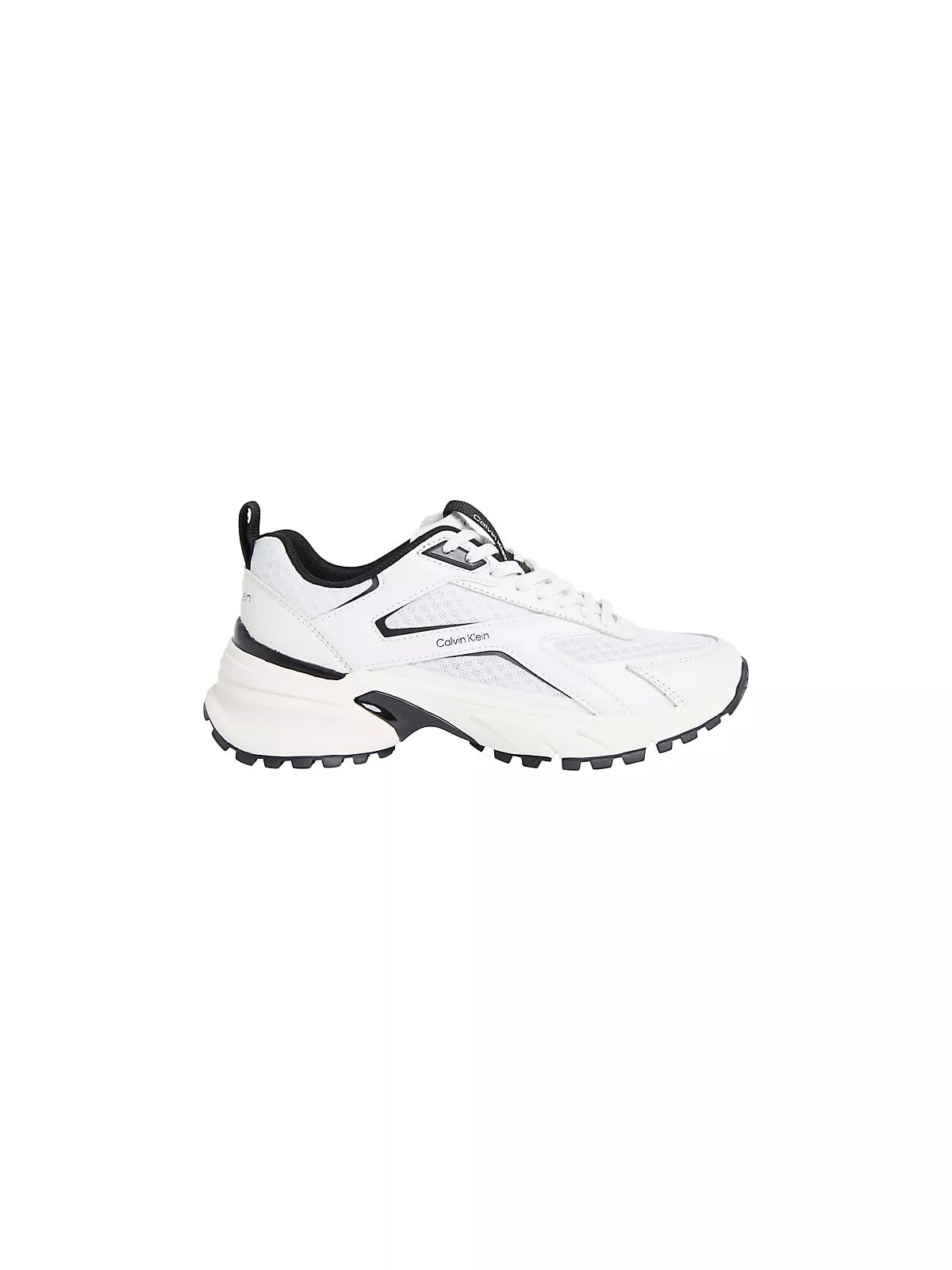 Calvin Klein Calvin Klein Kadın Yüksek Taban File Detaylı Logo İmzalı Beyaz Sneaker HW0HW03002-01W