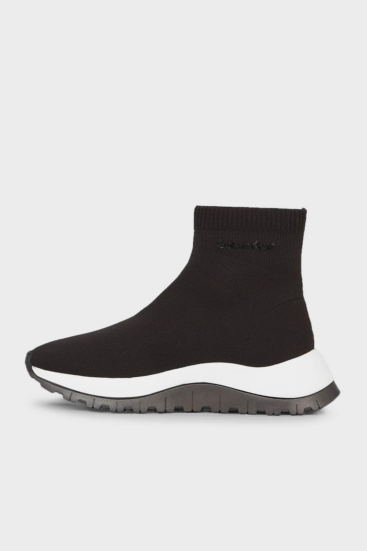 Calvin Klein Calvin Kleın Kadın Yumuşak Tabanlı Marka Logolu Rahat Siyah Sneaker HW0HW01641-BEH