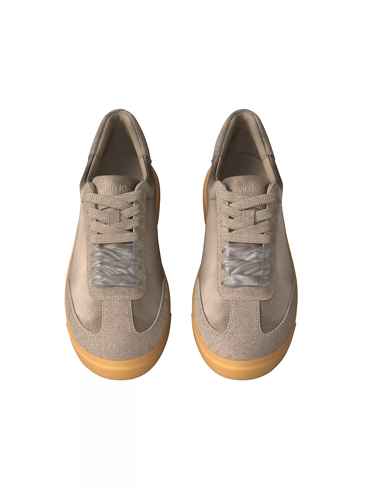 Calvin Klein Calvin Klein Kadın Yumuşak Süet Deri Rahat Taban Bağcıklı Yuvarlak Burun Kahverengi Sneaker HW0HW03288-0H0