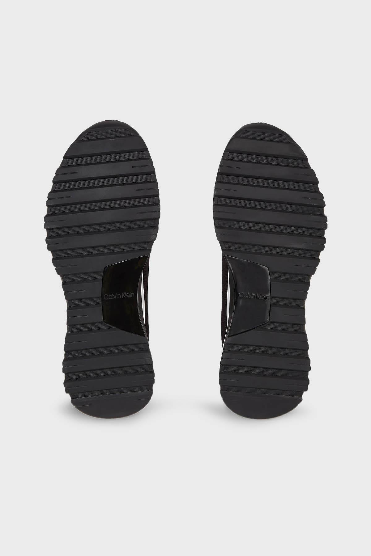 Calvin Klein Calvin Kleın Kadın Yumuşak Tabanlı Marka Logolu Rahat Siyah Sneaker HW0HW01641-BEH