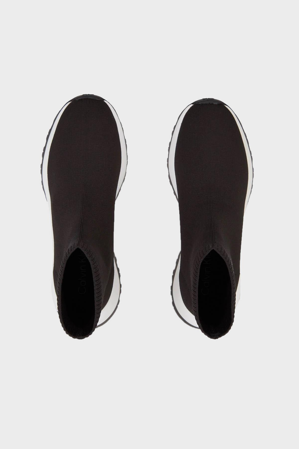 Calvin Klein Calvin Kleın Kadın Yumuşak Tabanlı Marka Logolu Rahat Siyah Sneaker HW0HW01641-BEH