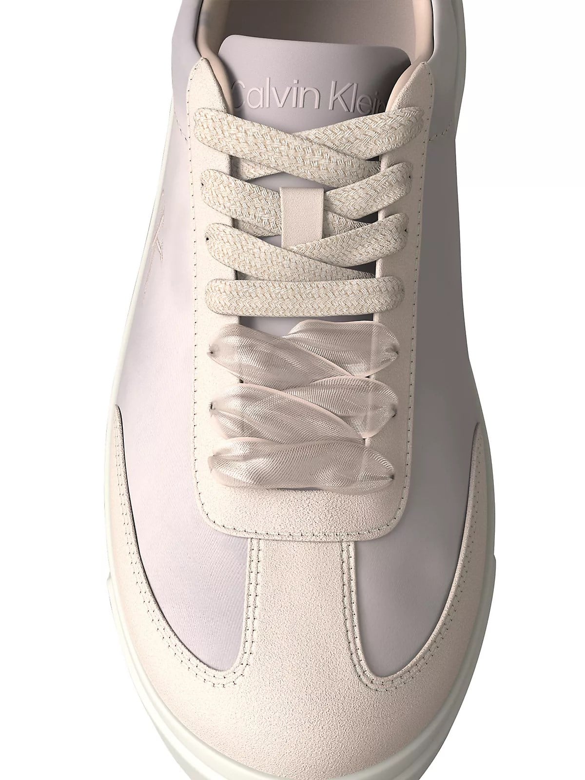 Calvin Klein Calvin Klein Kadın Yumuşak Süet Deri Rahat Taban Bağcıklı Yuvarlak Burun Lila Sneaker HW0HW03288-0H2
