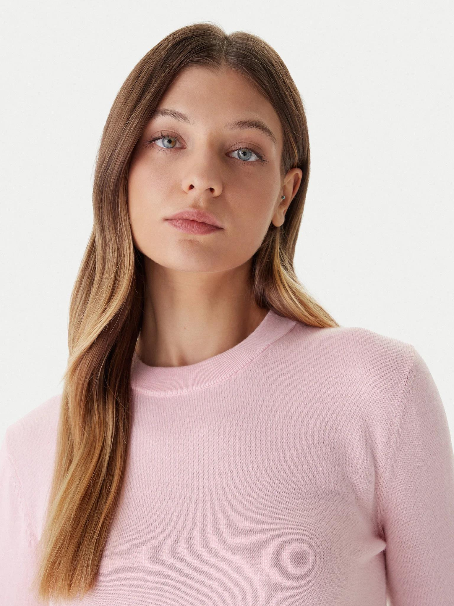 Calvin Klein Calvin Klein Kadın Yuvarlak Yaka Uzun Kol Yün Kumaş Regular Fit Pembe Kazak LV044D370G-XRM