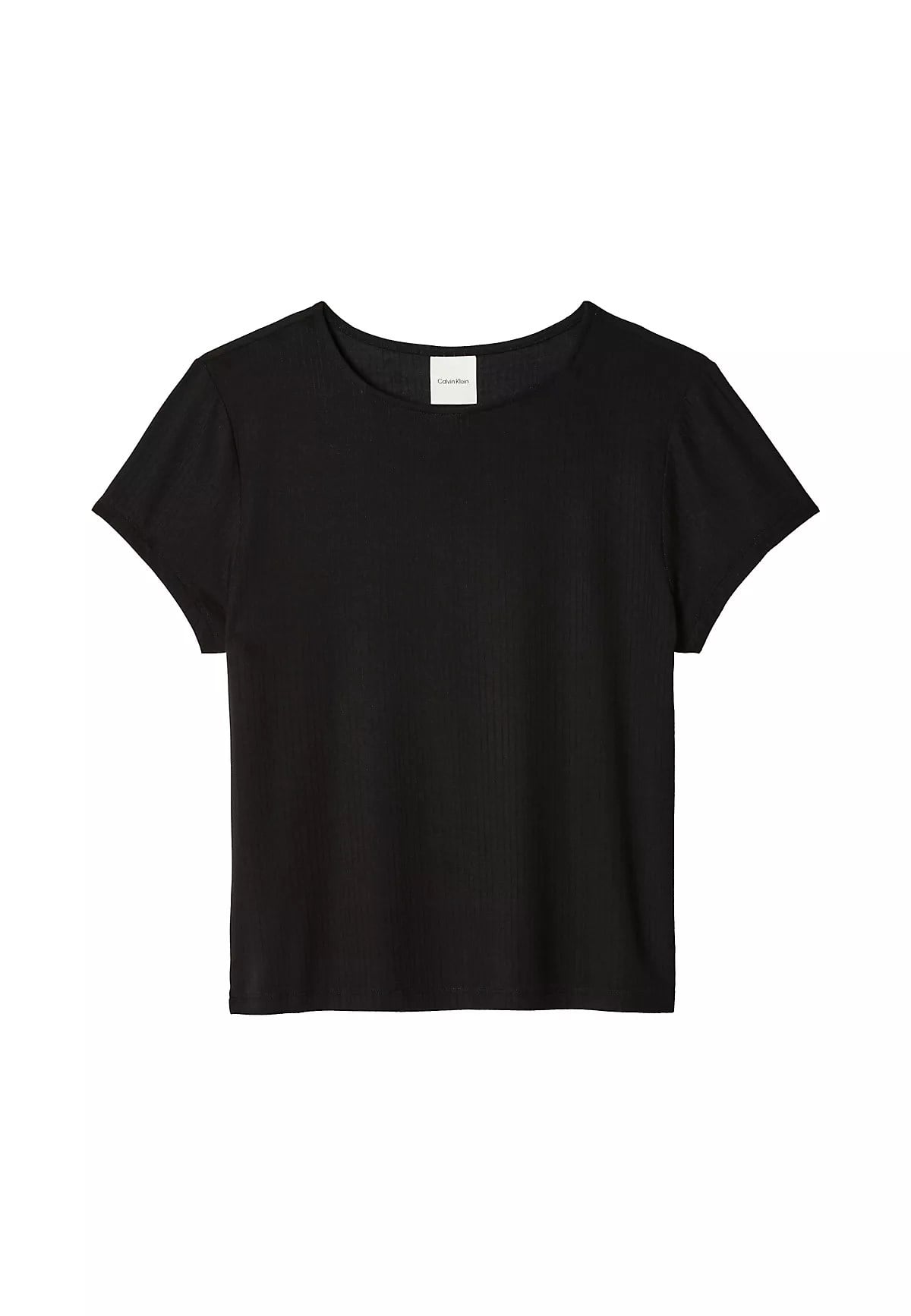 Calvin Klein Calvin Klein Kadın Yuvarlak Yaka Kısa Kol Düz Regular Fit Siyah Pijama Üstü LV00QS7618-UB1