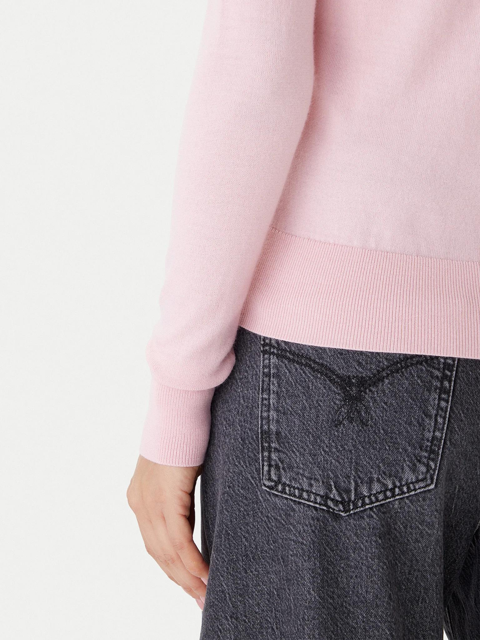 Calvin Klein Calvin Klein Kadın Yuvarlak Yaka Uzun Kol Yün Kumaş Regular Fit Pembe Kazak LV044D370G-XRM
