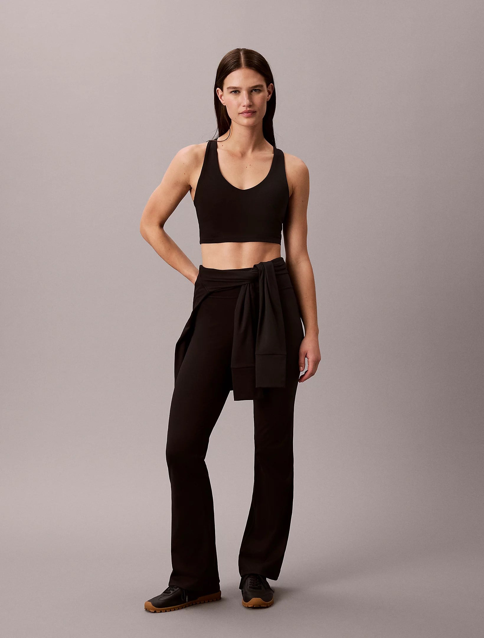 Calvin Klein Calvin Klein Kadın Yuvarlak Yaka Slim Fit Askılı Kısa Siyah Spor Büstiyer LVGWS6K348-UB1