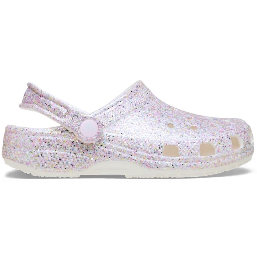 Crocs Crocs Çocuk Simli Suya Dayanıklı Beyaz Terlik 212561-100