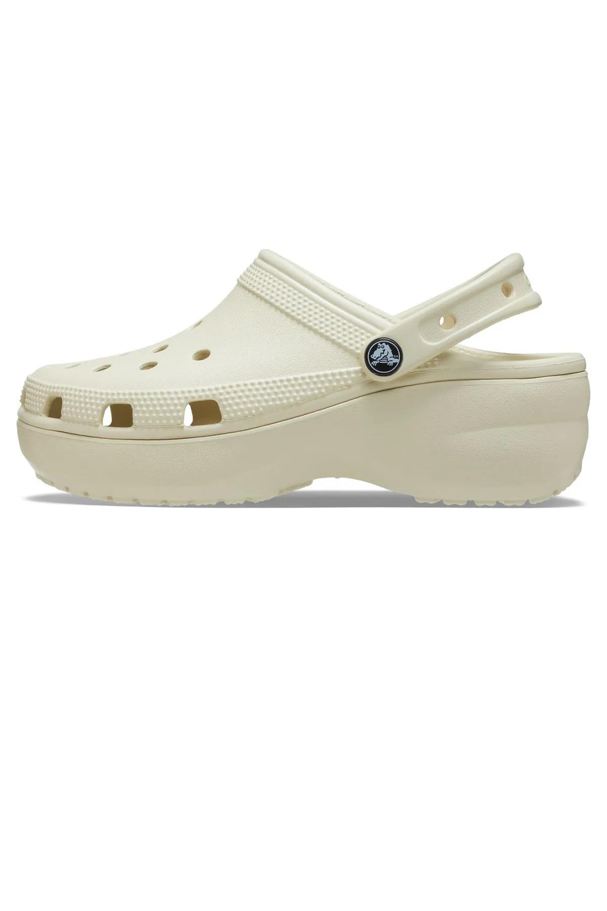 Crocs Crocs Kadın Marka Logolu Rahat Günlük Kullanım Bej Terlik 206750-2Y2