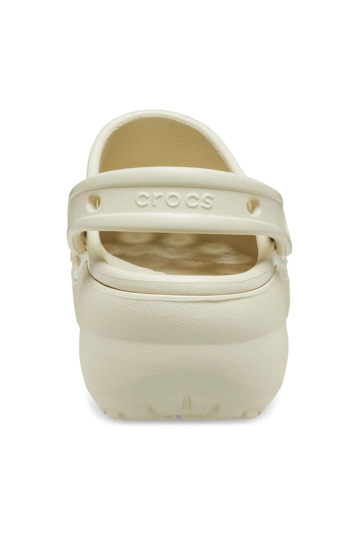 Crocs Crocs Kadın Marka Logolu Rahat Günlük Kullanım Bej Terlik 206750-2Y2