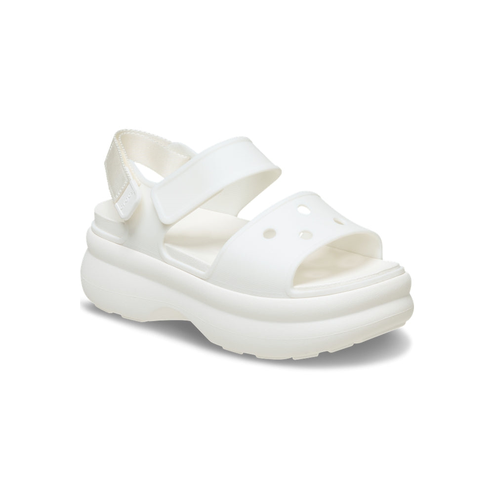 Crocs Crocs Kadın Yüksek Platform Tabanlı Y Kayışlı Beyaz Sandalet 211755-0WV