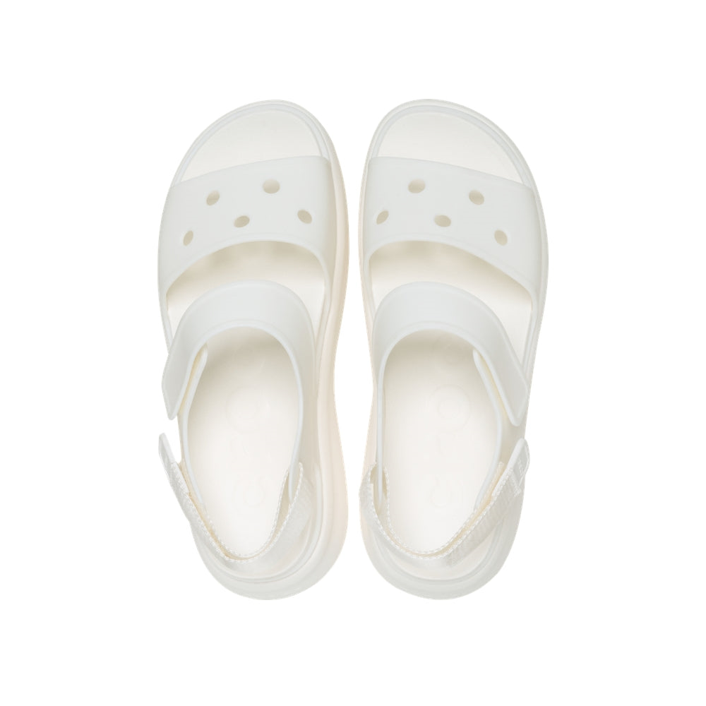 Crocs Crocs Kadın Yüksek Platform Tabanlı Y Kayışlı Beyaz Sandalet 211755-0WV