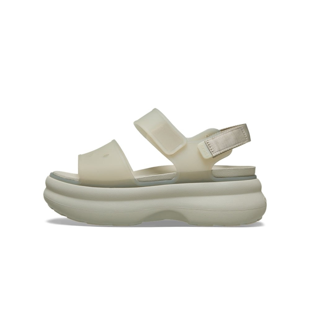 Crocs Crocs Kadın Yüksek Platform Tabanlı Suya Dayanıklı Bej Terlik 212651-1WY