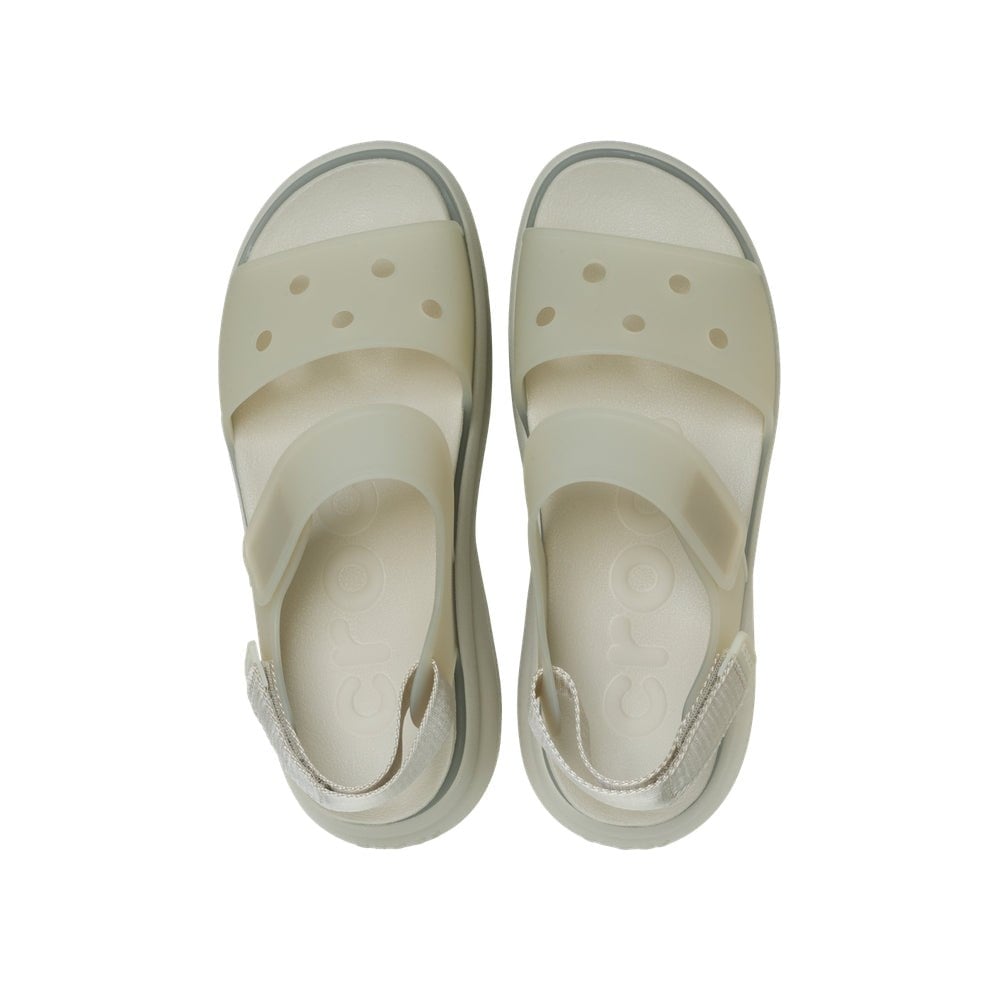Crocs Crocs Kadın Yüksek Platform Tabanlı Suya Dayanıklı Bej Terlik 212651-1WY