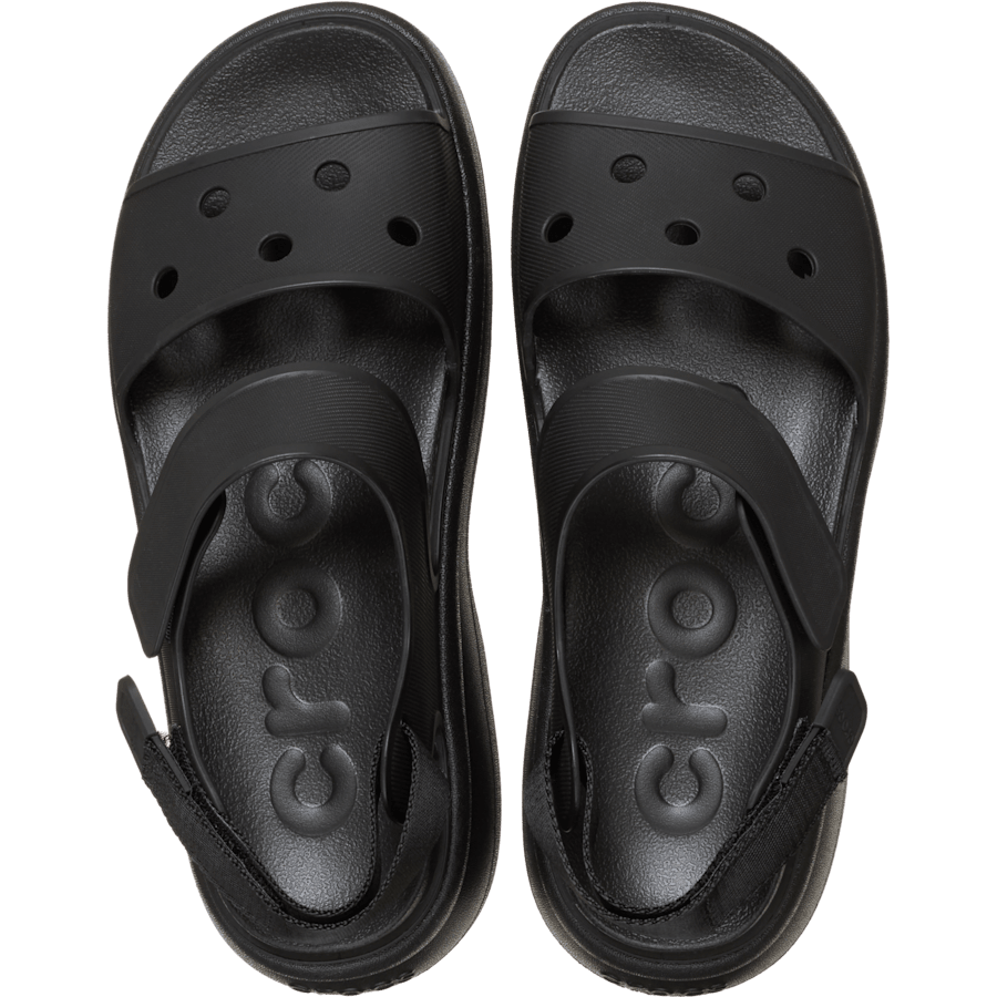 Crocs Crocs Kadın Yüksek Platform Tabanlı Y Kayışlı Siyah Sandalet 211755-001