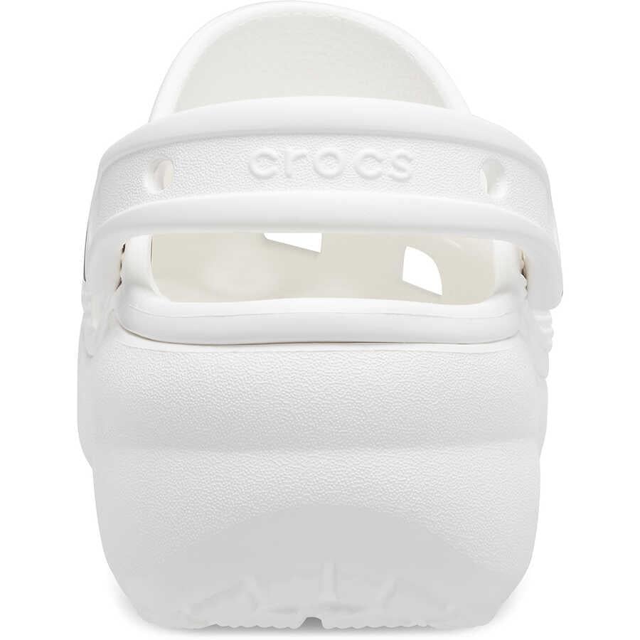 Crocs Crocs Kadın Yüksek Taban Nefes Alan Logolu Beyaz Terlik 206750-100