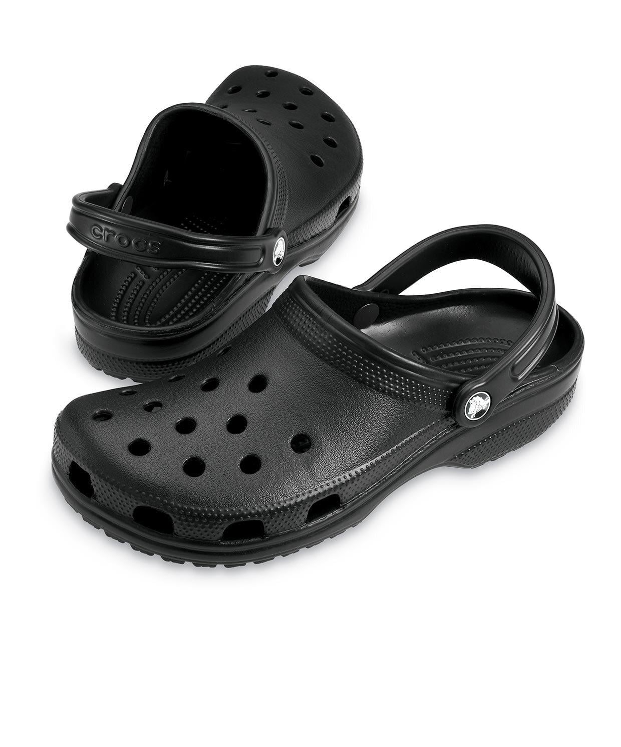 Crocs Crocs UNISEX Marka Logolu Rahat Taban Siyah Terlik 10001-001