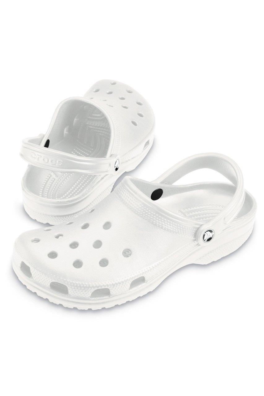 Crocs Crocs UNISEX Marka Logolu Rahat Taban Beyaz Terlik 10001-100