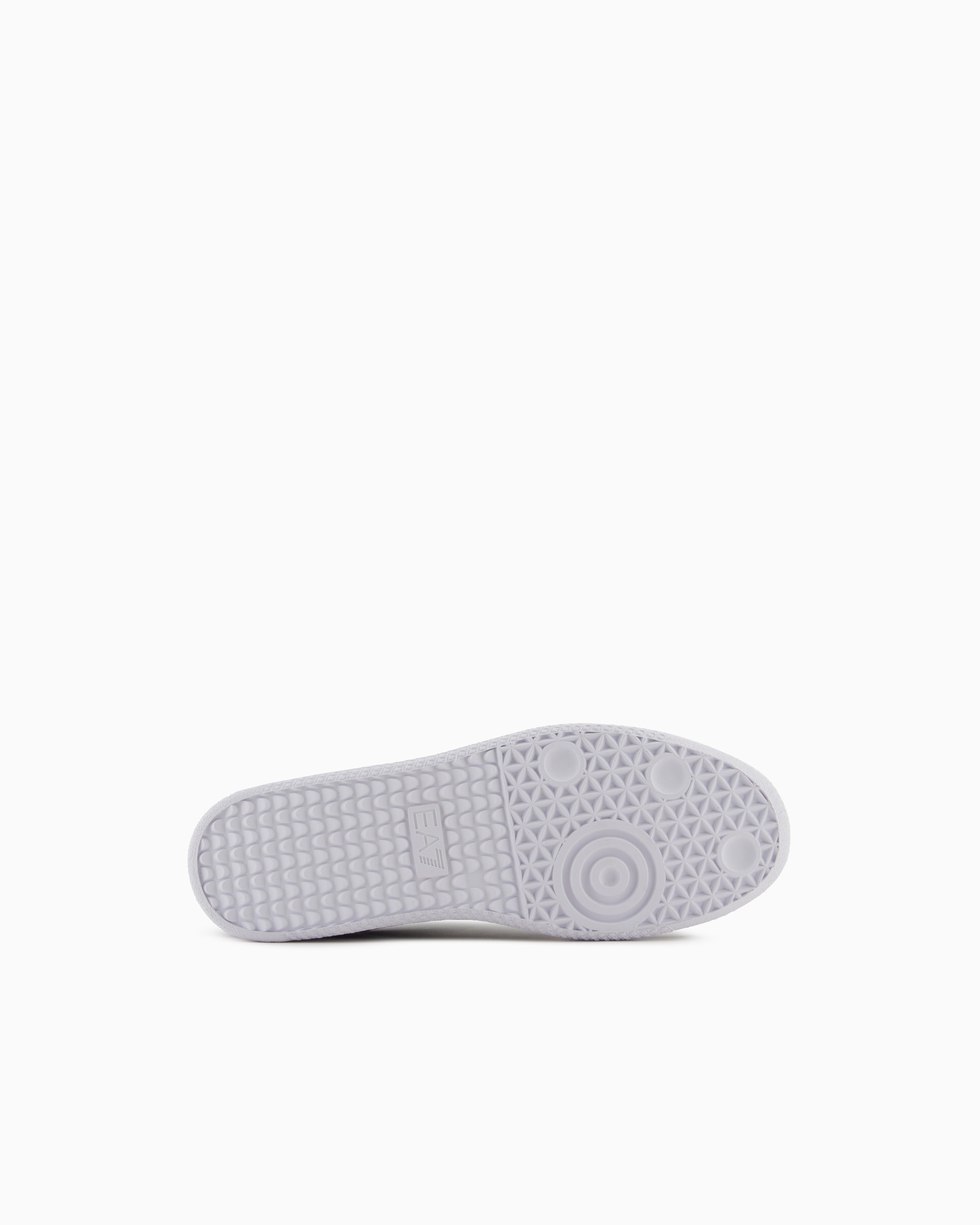 EA7 Ea7 Erkek Bağcıklı Marka Logolu Spor Stil Beyaz-Siyah Sneaker 7X000405 AF19826-MC001
