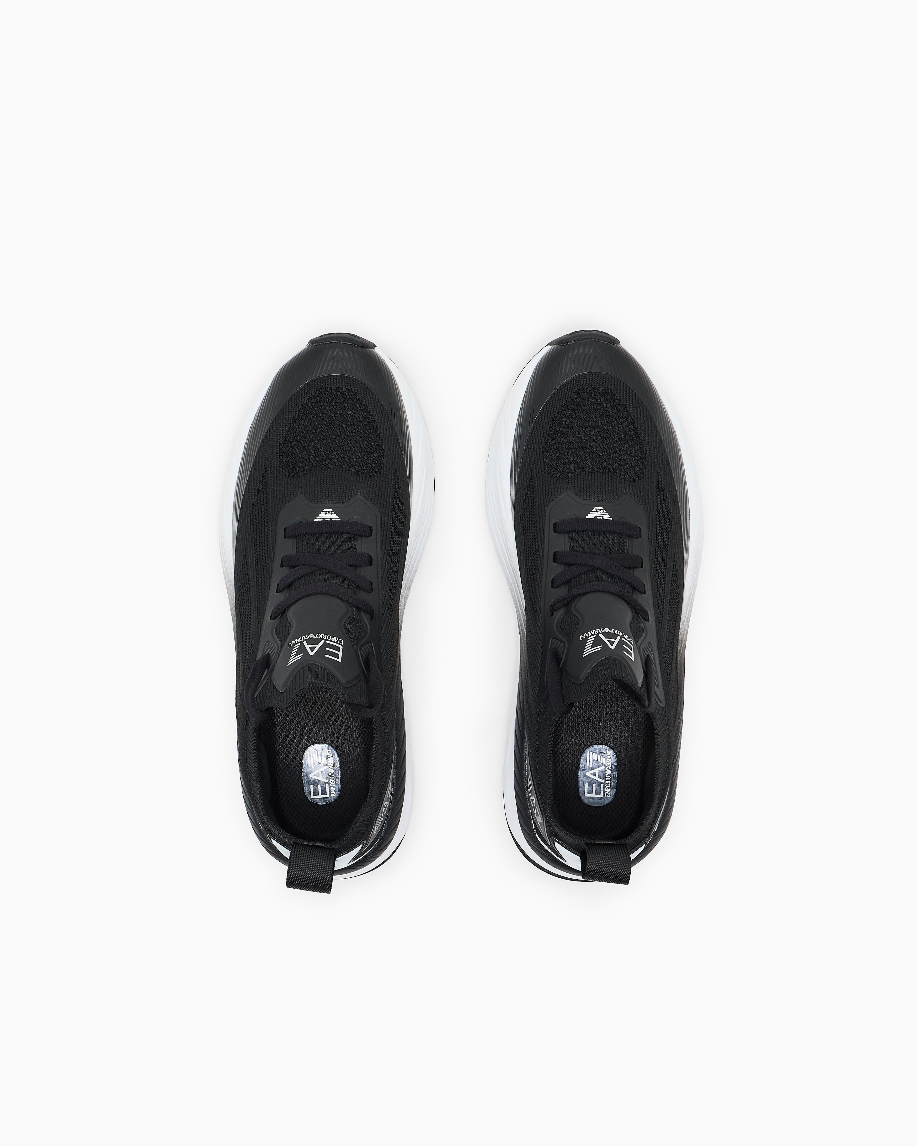 EA7 Ea7 Erkek Bağcıklı Rahat Taban Logo Detaylı Deri Günlük Siyah Sneaker 7X000343 AF18639-MC032