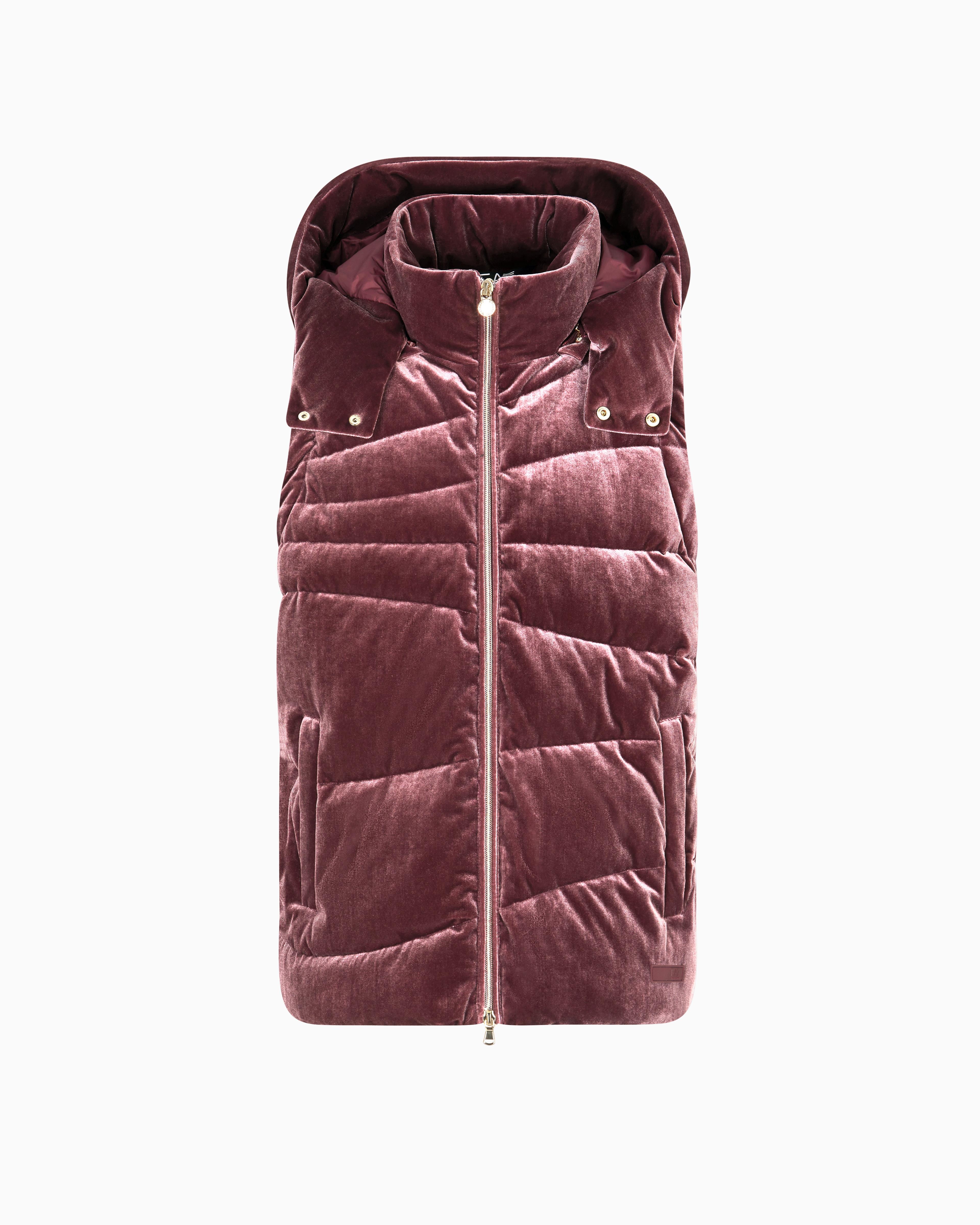EA7 Ea7 Erkek Çıkarılabilir Fermuarlı Kapüşon Ve Kollar Uyumlu İşlemeli Logo Cepli Bordo Mont 7W000441 AF15654-M5064