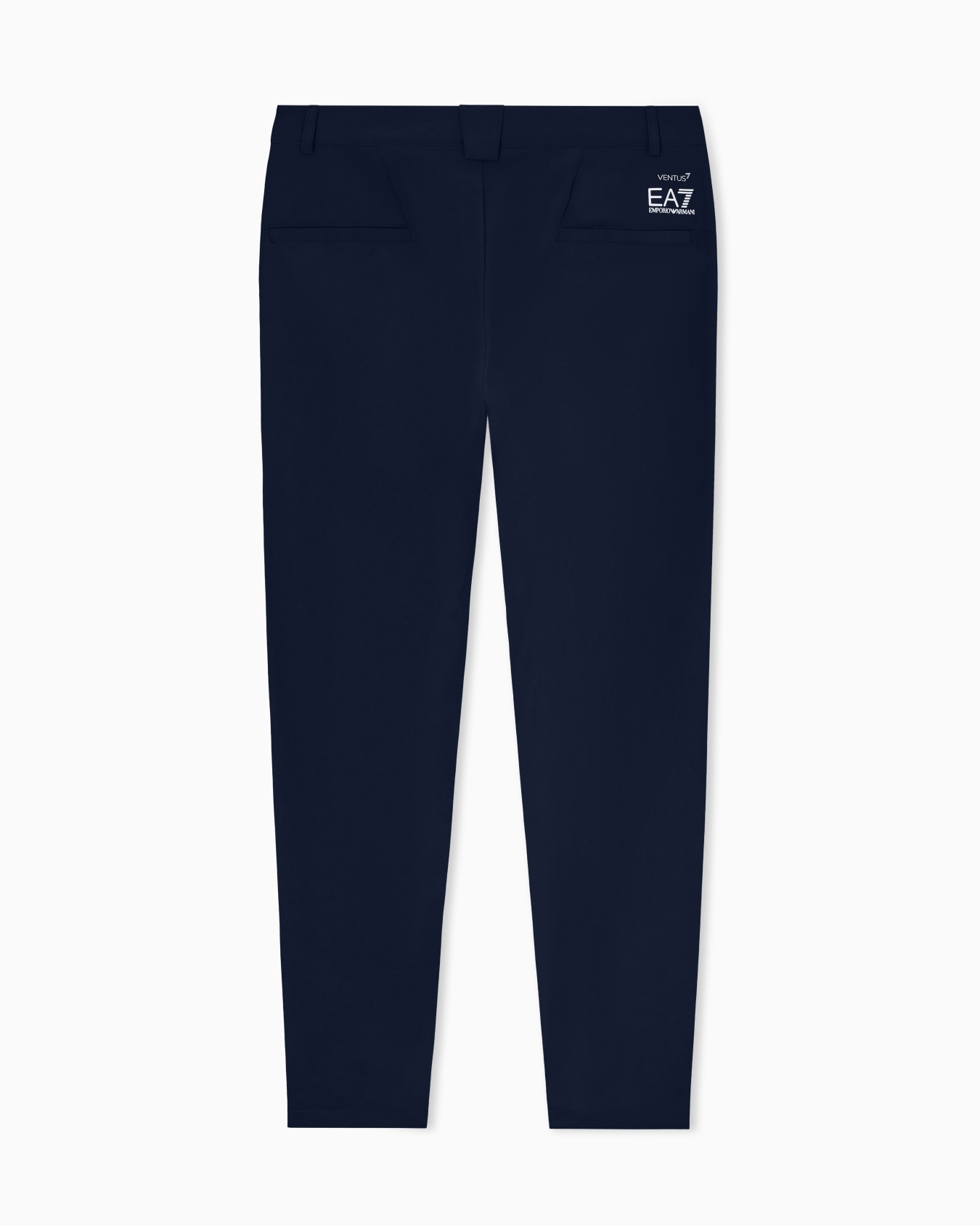 EA7 Ea7 Erkek Dar Kalıp Nefes Alabilen Kumaş Kontrast Logo Desenli Düz Paça Lacivert Pantolon 7M000509 AF14589-UB102
