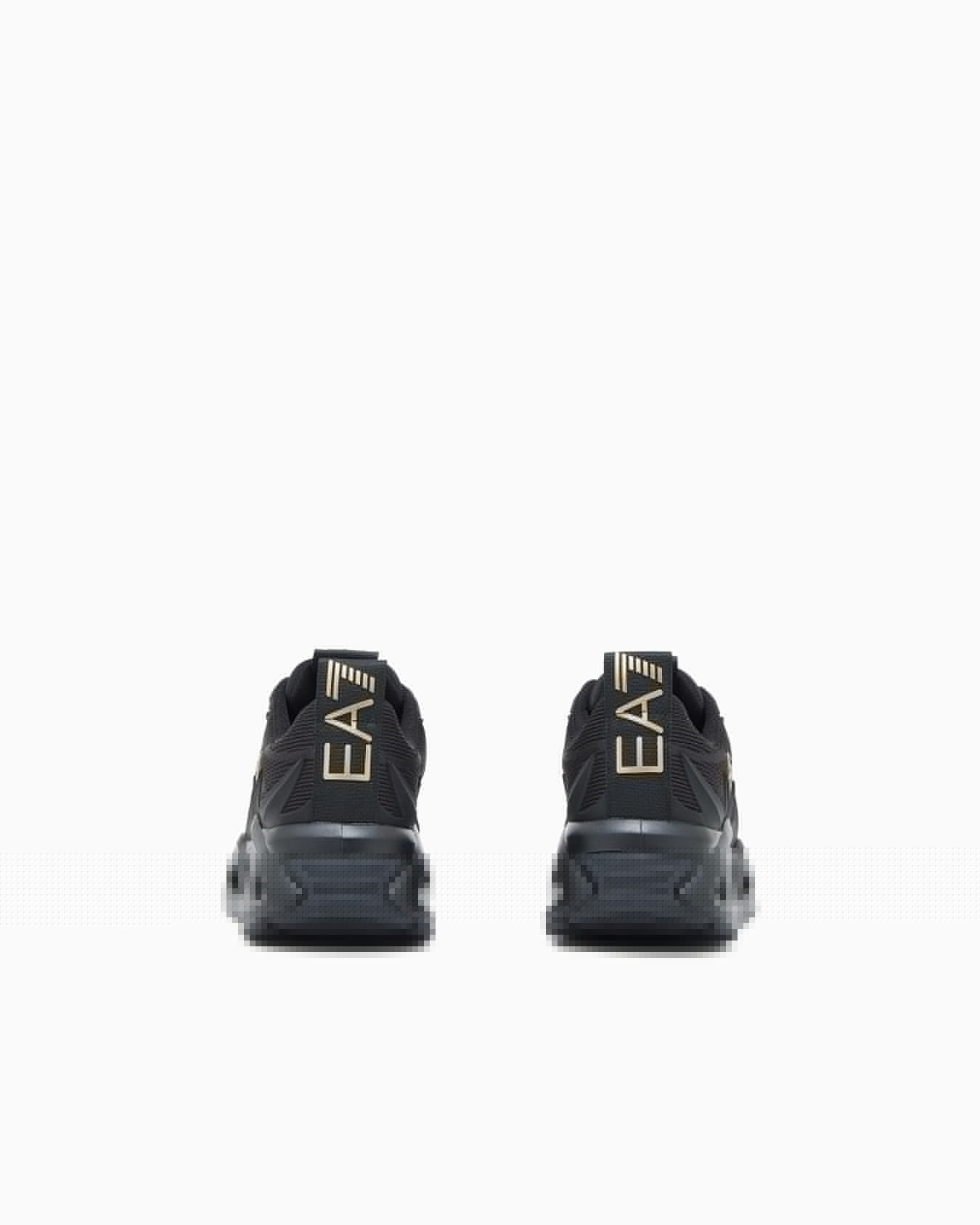 EA7 Ea7 Erkek Fileli Rahat Taban Bağlamalı Spor Siyah1 Sneaker 7X000304 AF18442-MC021