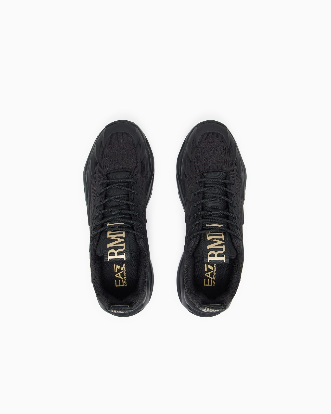 EA7 Ea7 Erkek Fileli Rahat Taban Bağlamalı Spor Siyah1 Sneaker 7X000304 AF18442-MC021