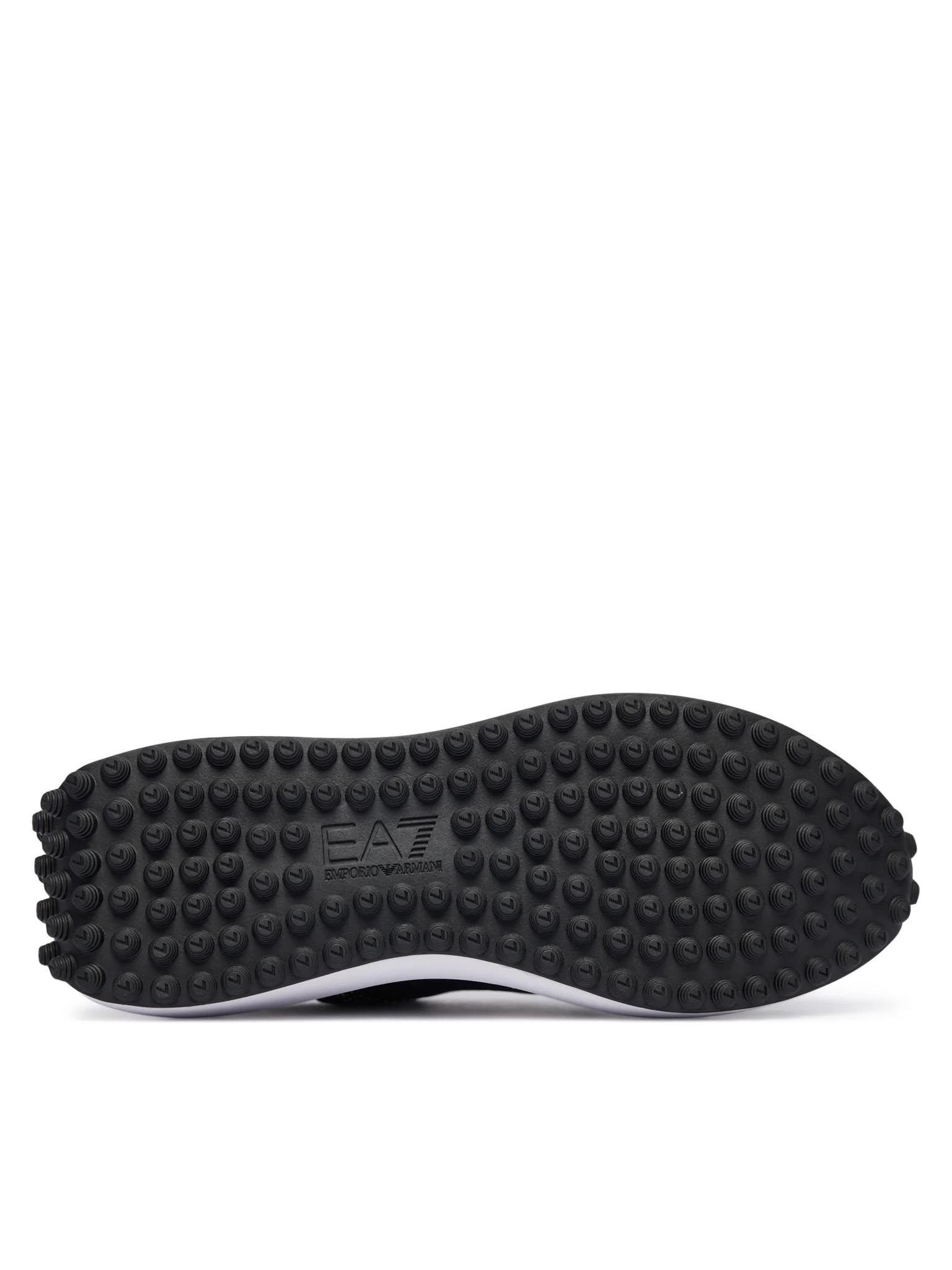 EA7 Ea7 Erkek Kalın Tabanlı Marka Logolu Bağcıklı Siyah-Altın Sneaker 7X000355 AF18869-MC021