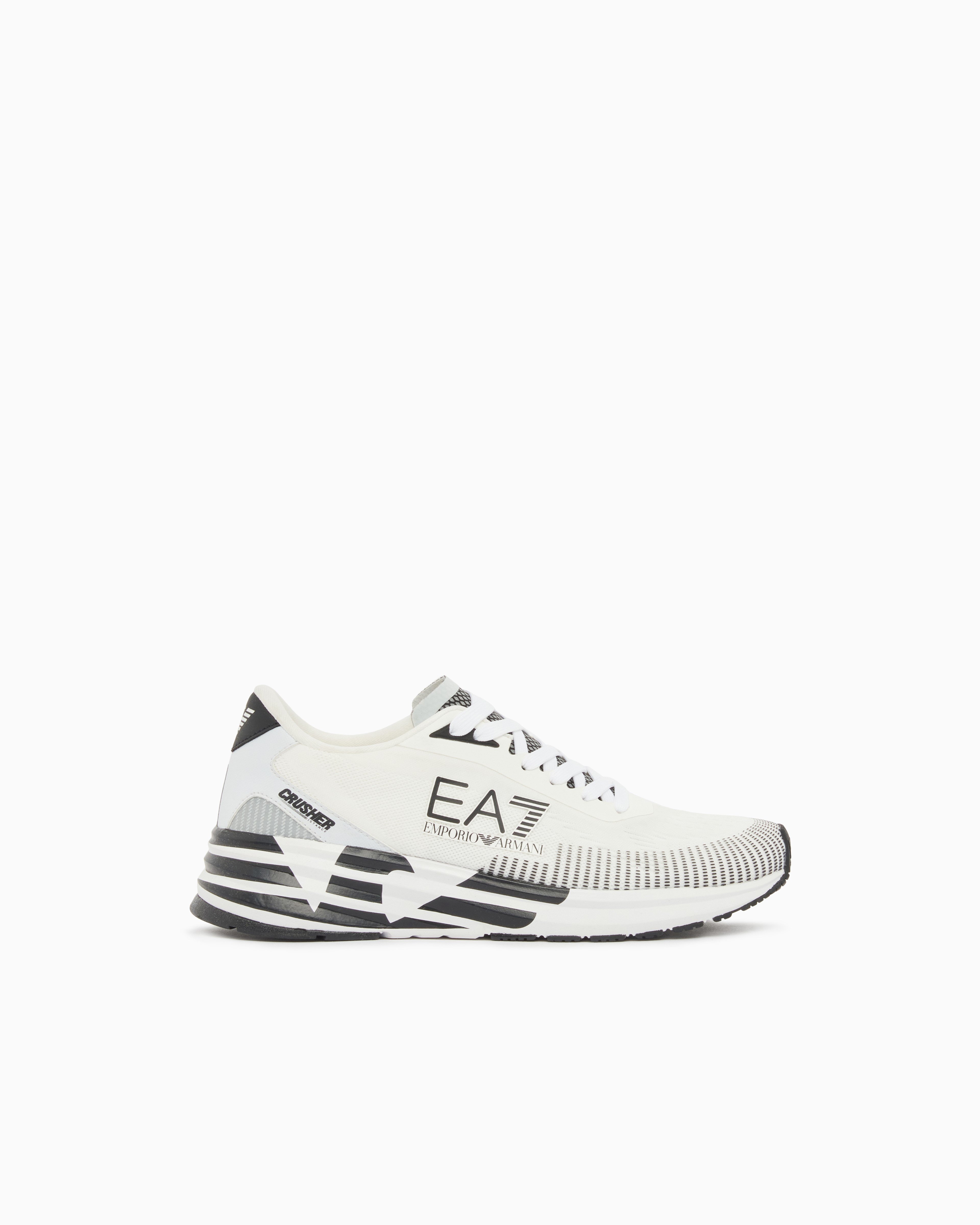 EA7 Ea7 Erkek Kalın ve Rahat Tabanlı File Detaylı Beyaz Sneaker 7X000651 AF23103-MZ021