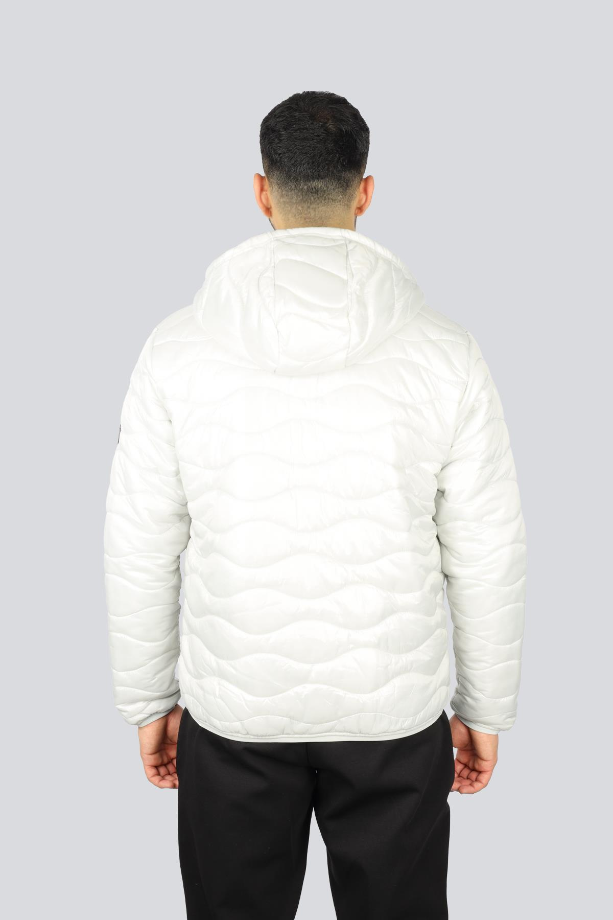 Ea7 Ea7 Erkek Kapitoneli Regular Fit Kapüşonlu Şişme Gri Ceket 6DPB47 PNHTZ-1951