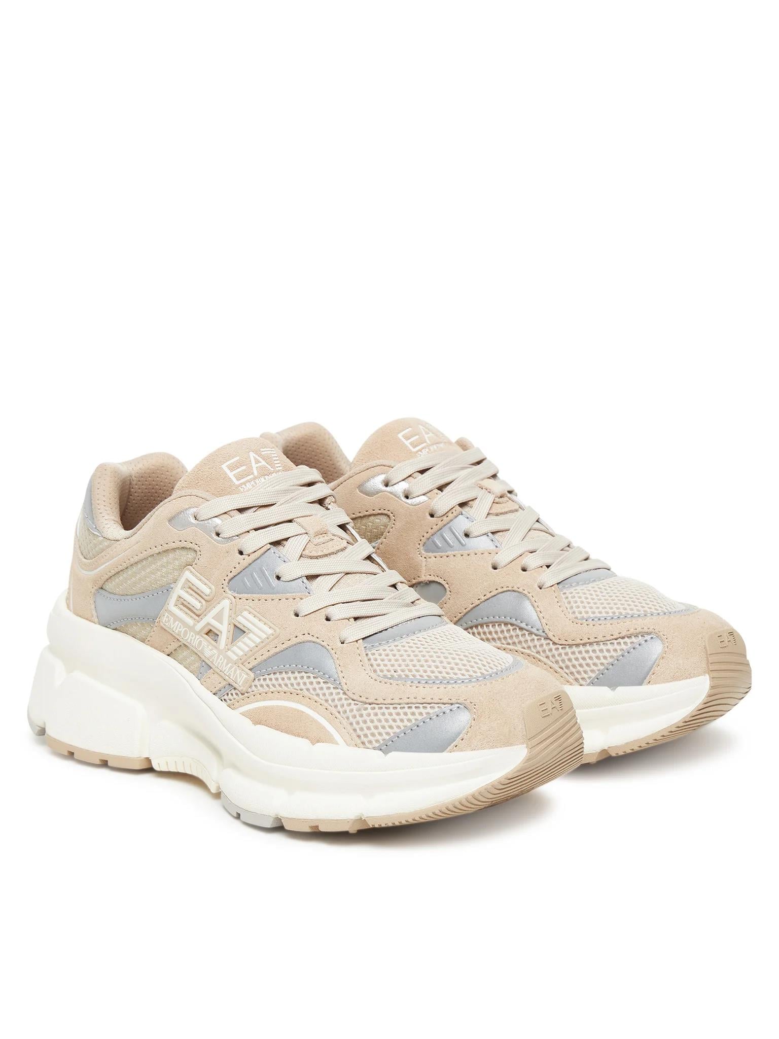 EA7 Ea7 Erkek Konforlu Taban Bağıcıklı Bej Sneaker X8X237 XK425-MZ202