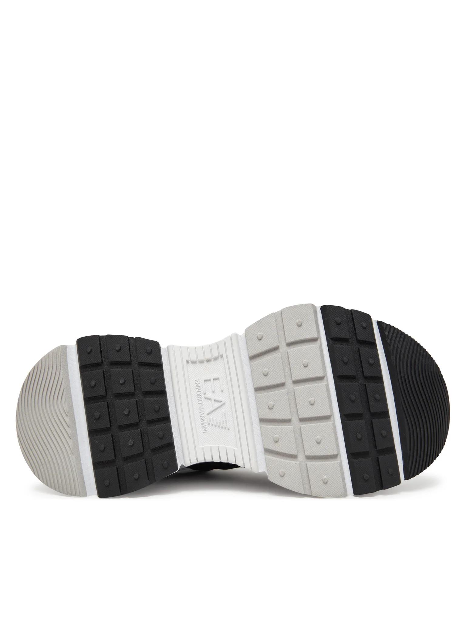 EA7 Ea7 Erkek Konforlu Taban Bağıcıklı Siyah-Gümüş Sneaker X8X237 XK425-N763