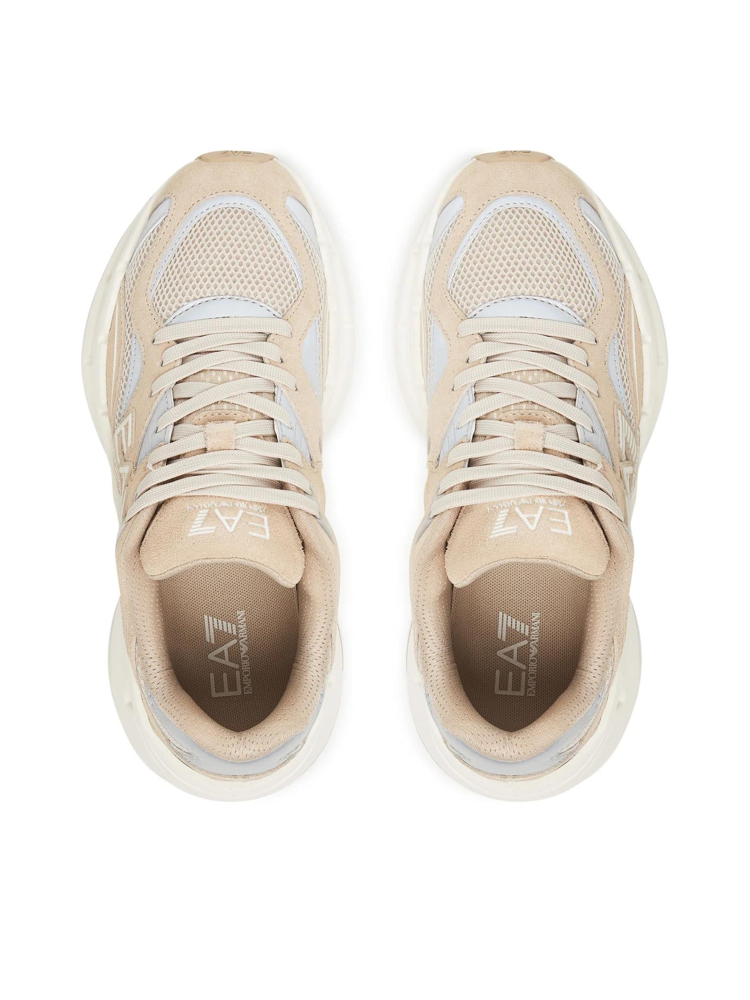 EA7 Ea7 Erkek Konforlu Taban Bağıcıklı Bej Sneaker X8X237 XK425-MZ202