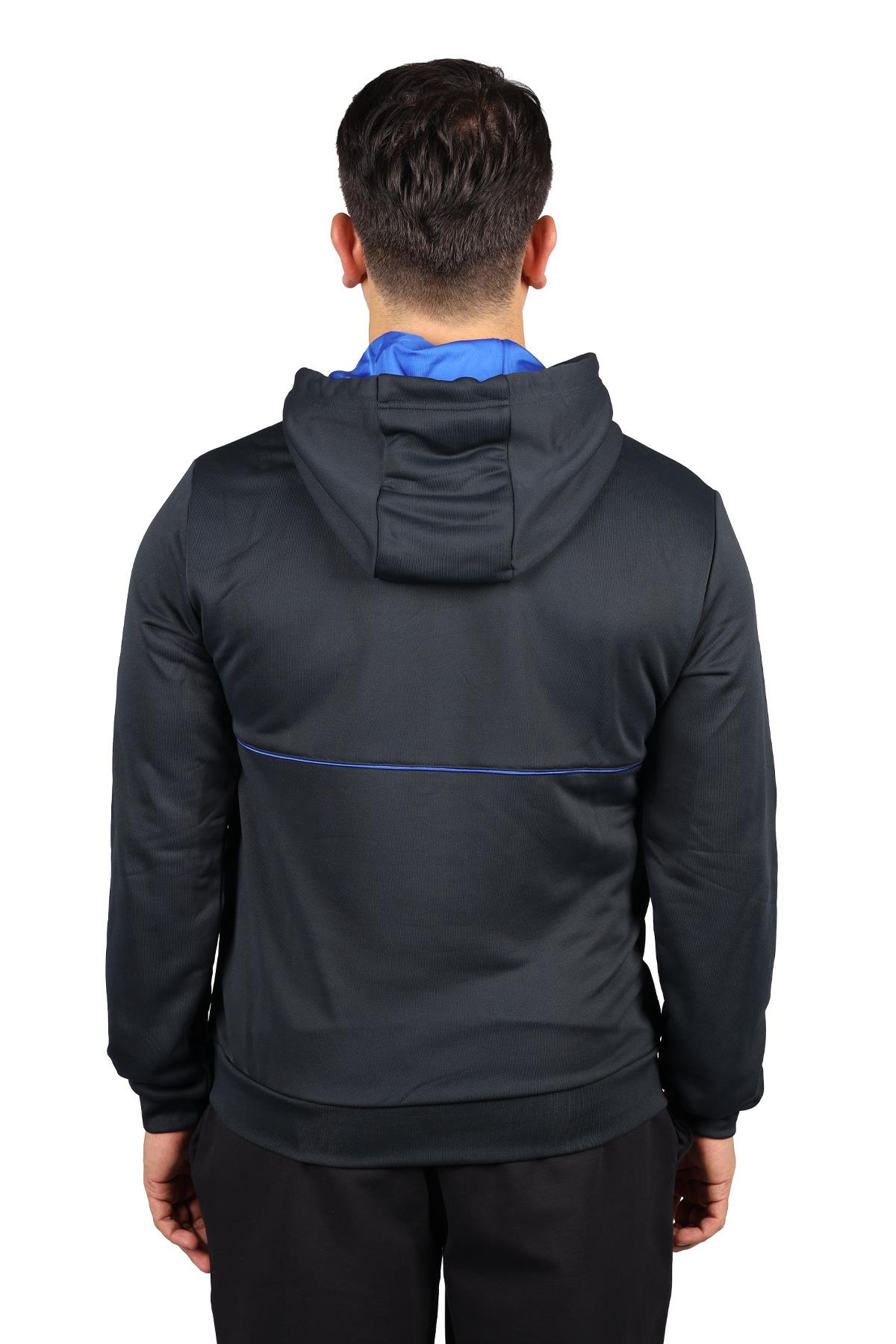 Ea7 Ea7 Erkek Marka Logo Detaylı Kapşonlu İpli Lacivert Sweatshirt 6LPM03 PJ16Z-1578